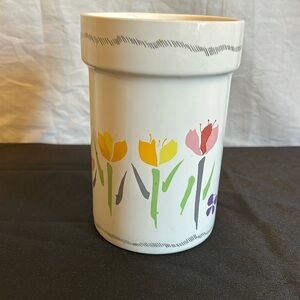 Vintage Himark gourmet kitchen Taiwan tulip Utensil holder/ canister